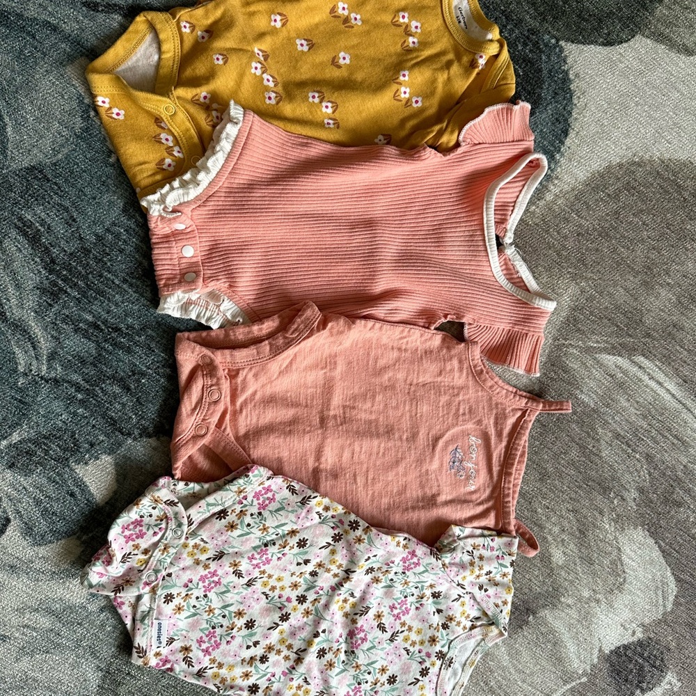Baby Girl Onesies - Set of 4